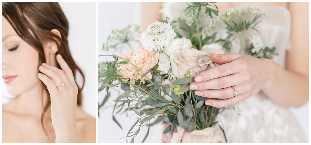 delicate wedding and engagement rings from Laura Preshong.