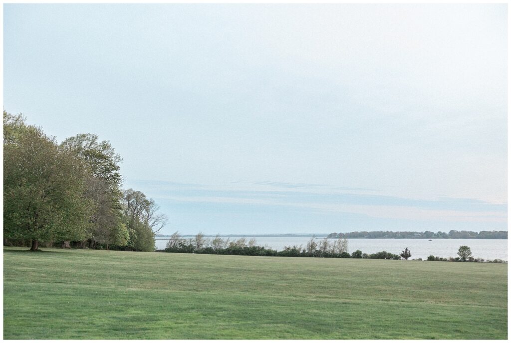 A view of Narragansett bay from the Blithewold Mansion.