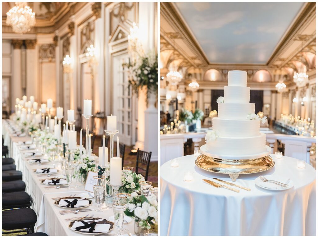 The grand ballroom at the Fairmount Copley Plaza, a luxurious Boston wedding venue.