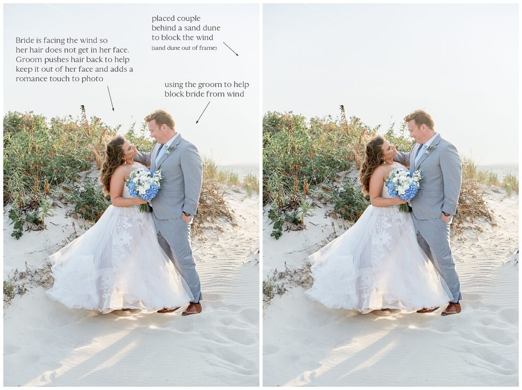 Ask to see full wedding galleries so you can see how a photographer handles difficult situations.