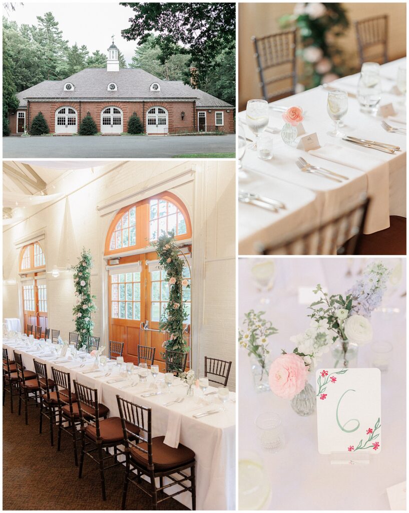 The carriage house at the Gardens at Elm Bank.