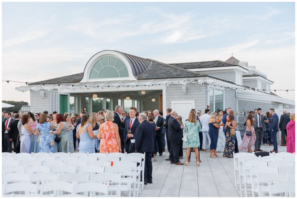Cocktail hour at Wychmere Dune at Cape Cod wedding.